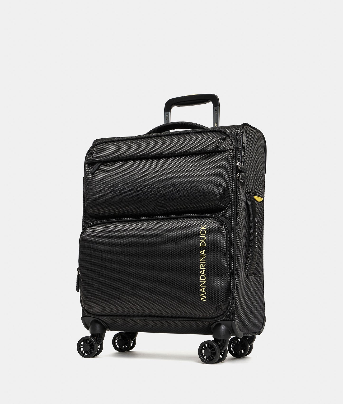 Zephyr Soft 4 Wheel Black Medium Expandable Trolley