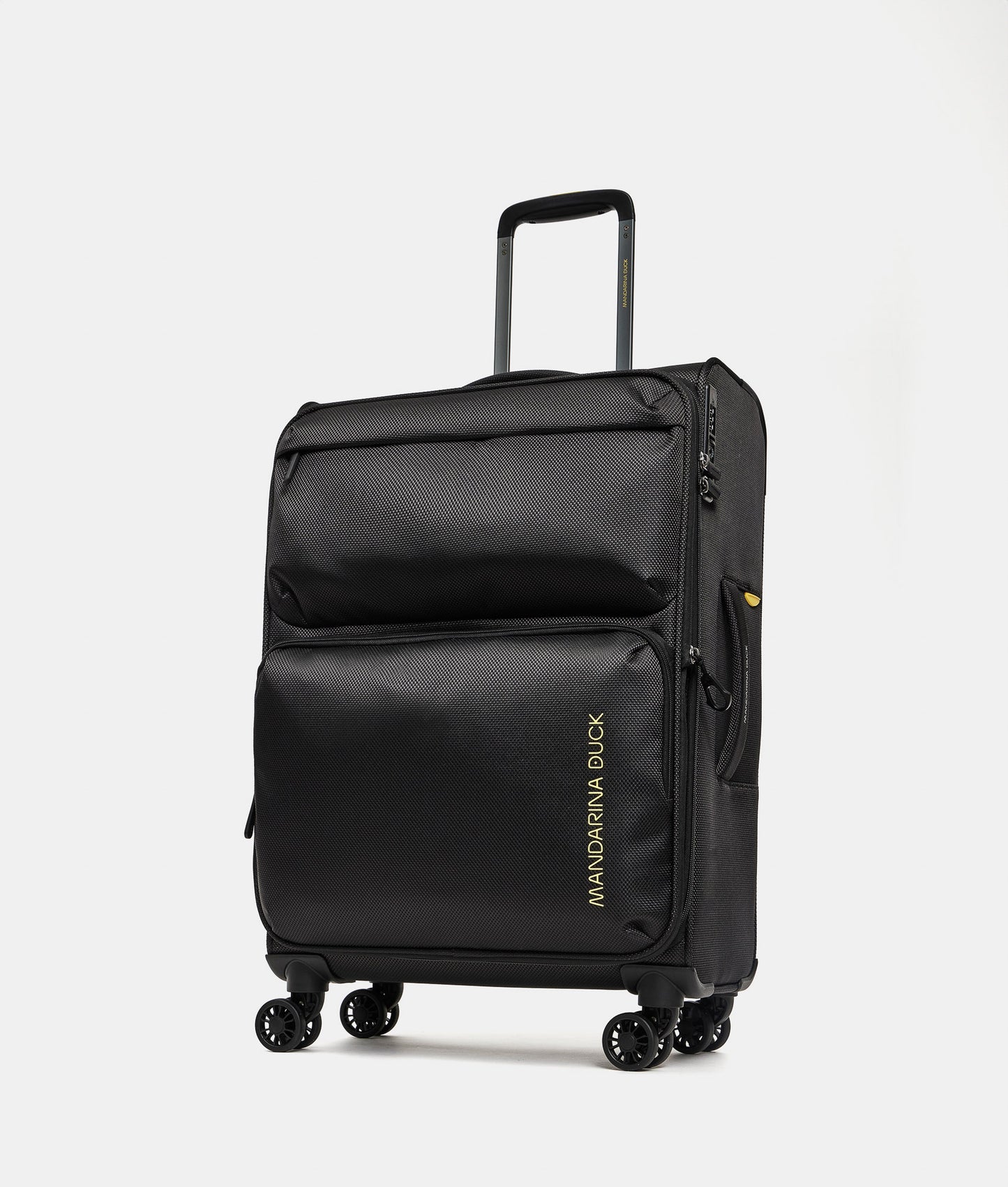 Zephyr Soft 4 Wheel Black Medium Expandable Trolley