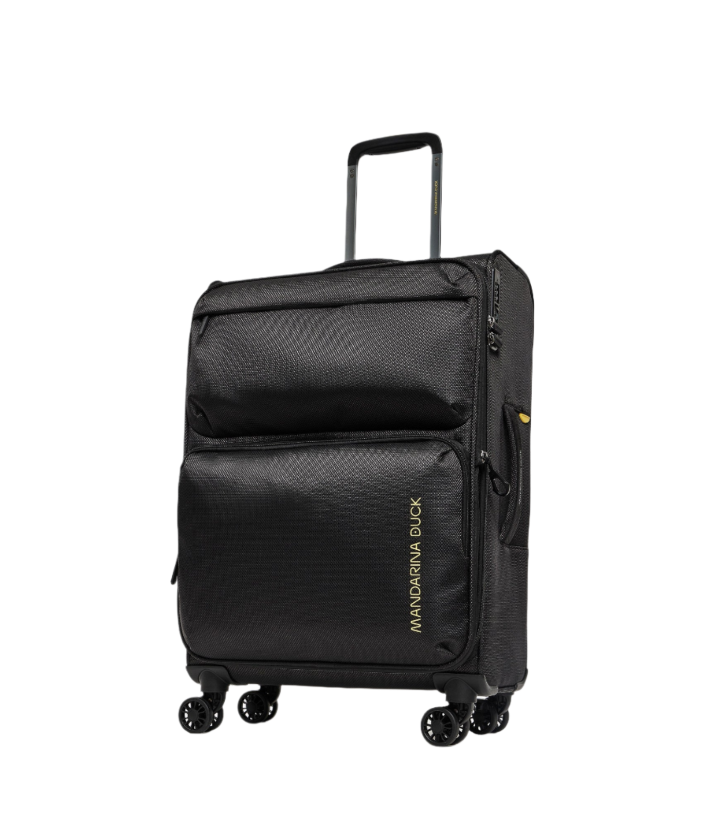 Zephyr Soft 4 Wheel Black Medium Expandable Trolley