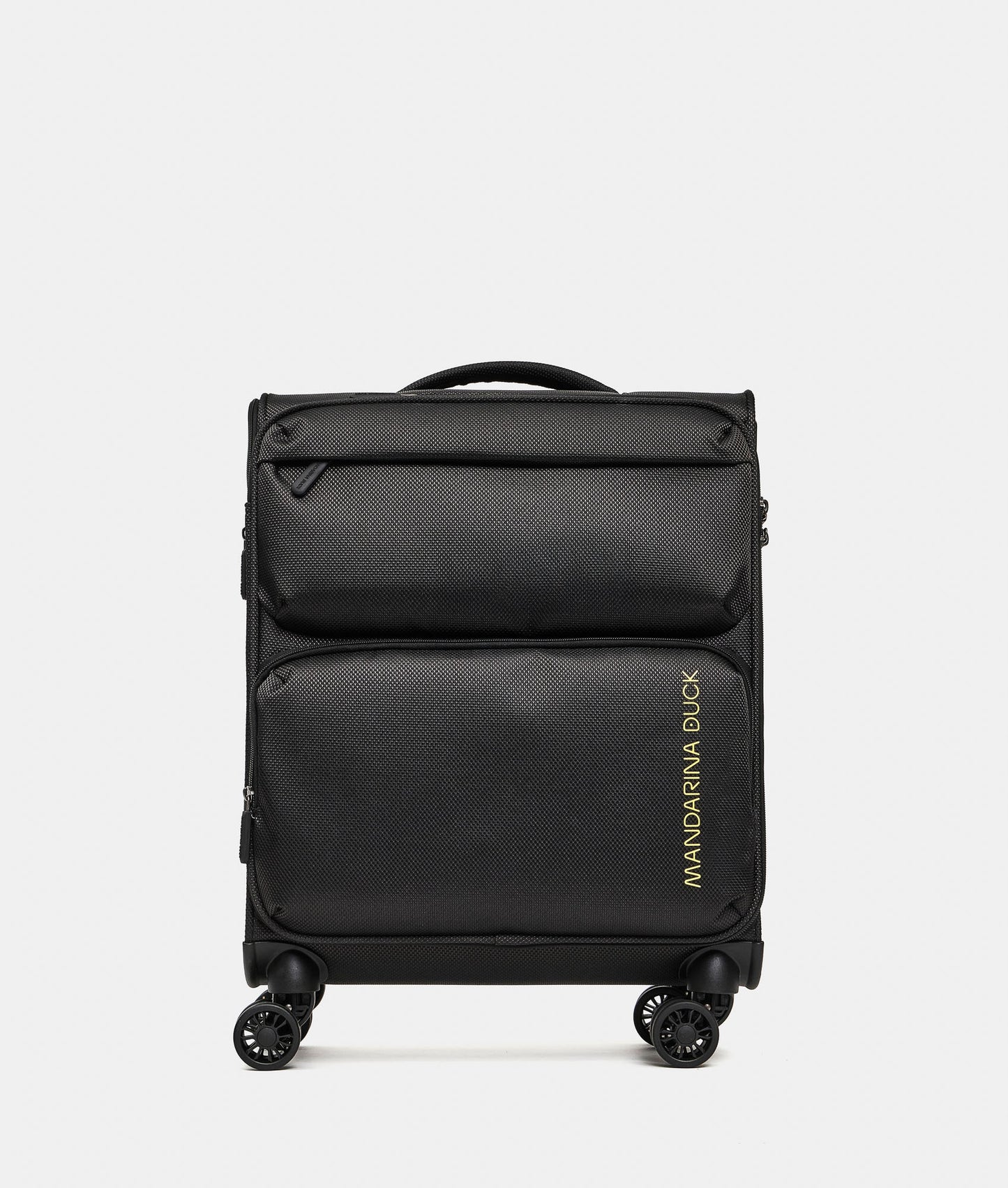 Zephyr Soft 4 Wheel Black Medium Expandable Trolley