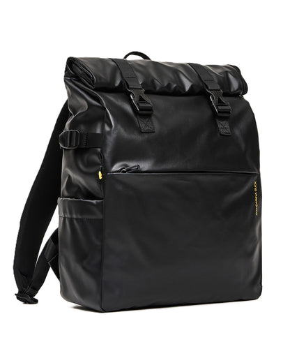 Black Eco Coated Medium Backpack