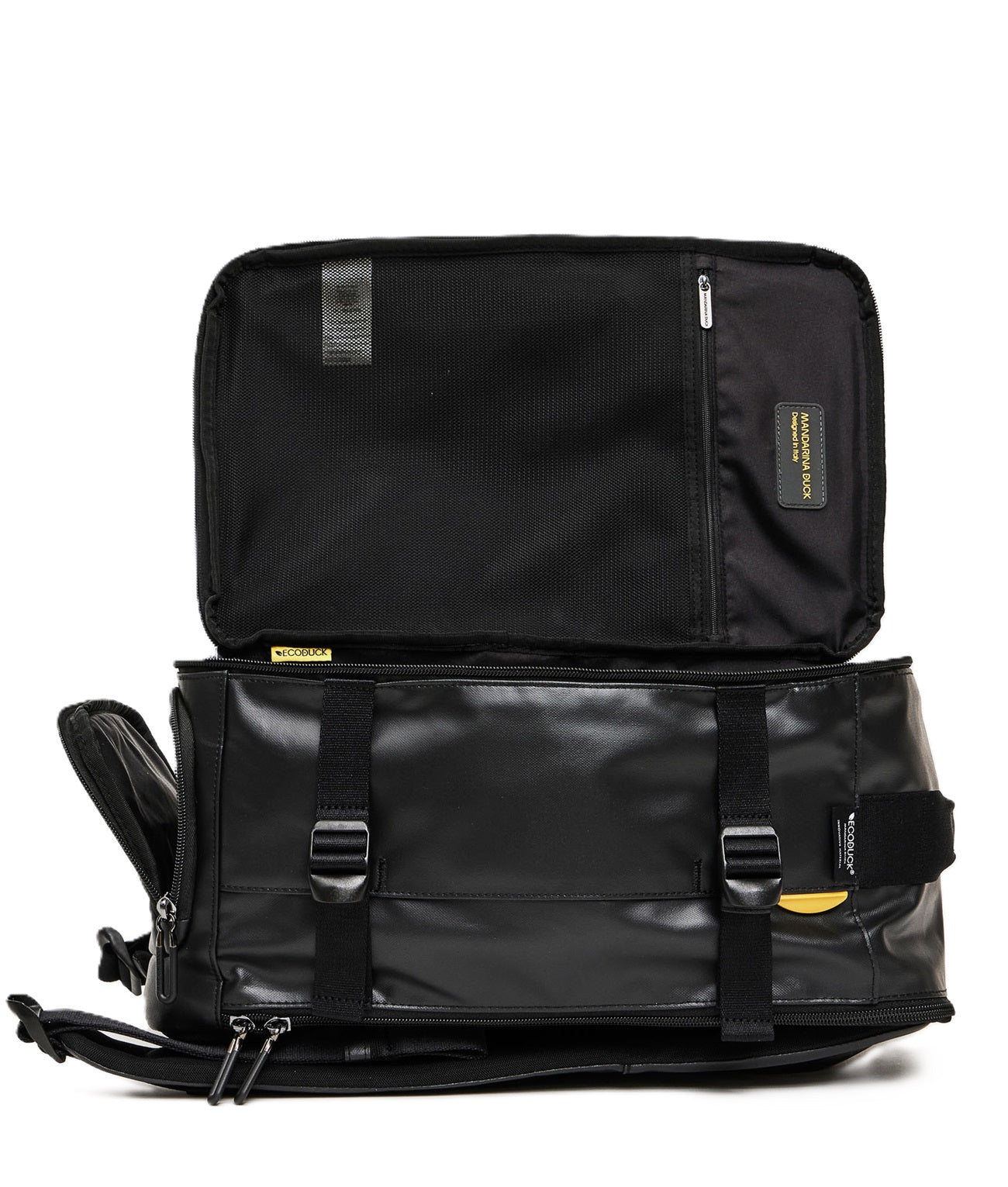 Black Eco Coated Medium Travel Backpack