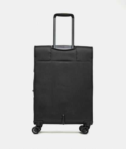 Zephyr Soft 4 Wheel Black Medium Expandable Trolley